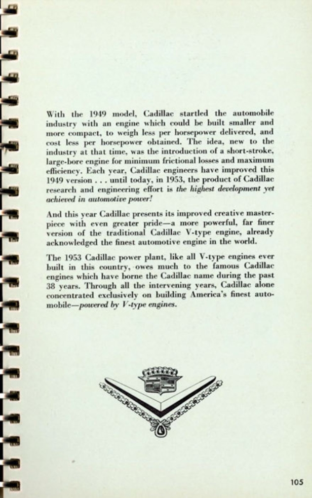 1953 Cadillac Salesmans Data Book Page 23